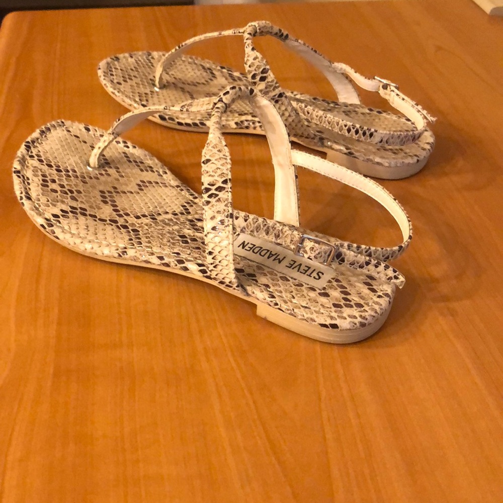 Animal print thing sandal by Steve Madden